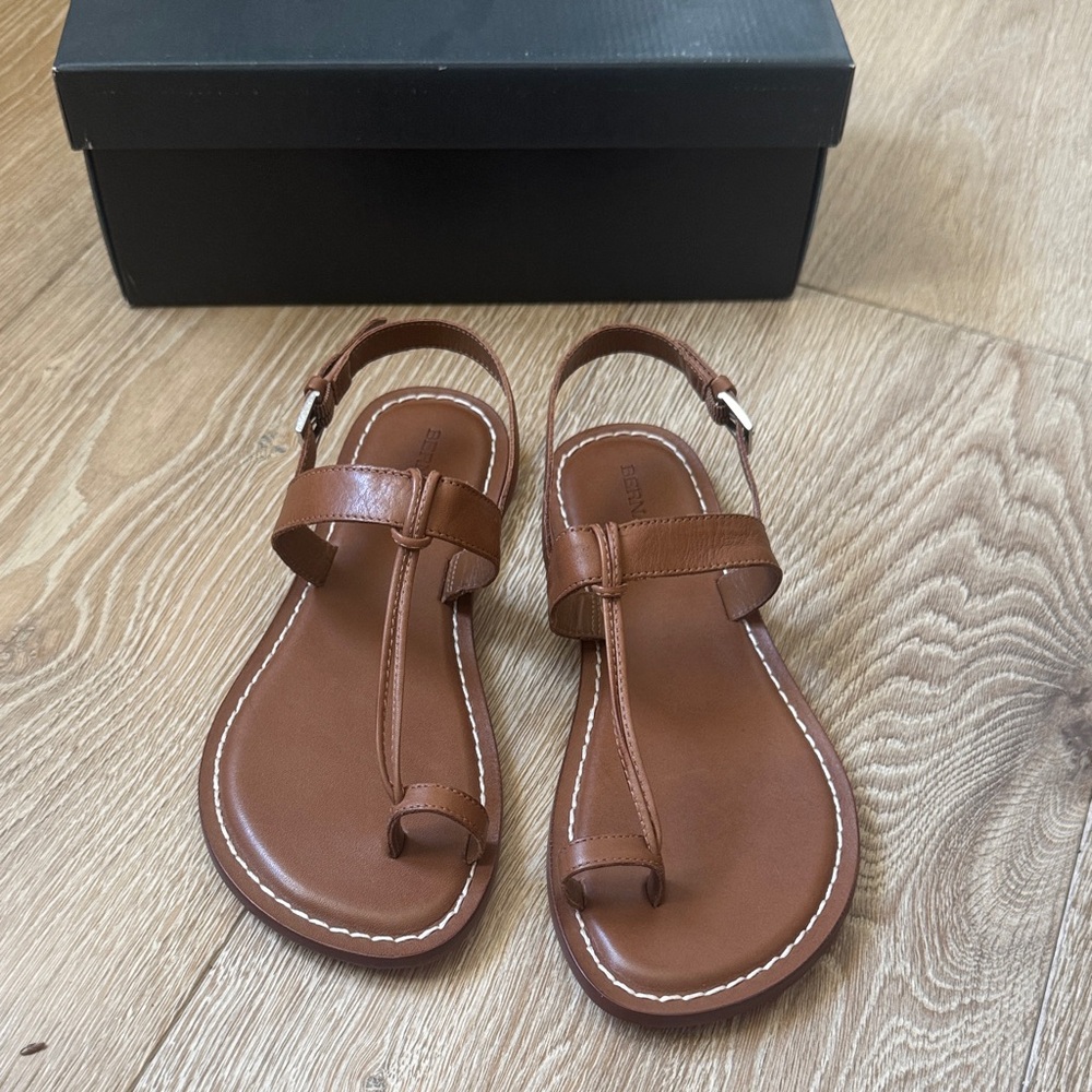 Bernardo Tan Leather Sandals